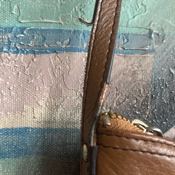 DANIER Brown Leather “Mulberry look” Crossbody Bag - Picture 5 of 14